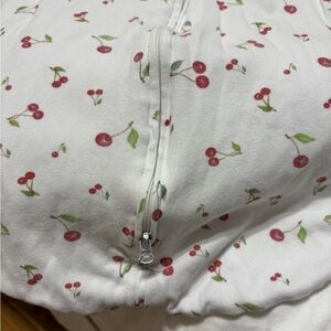 Swaddle Designs White Cherry-Print Transitional Swaddle Sack